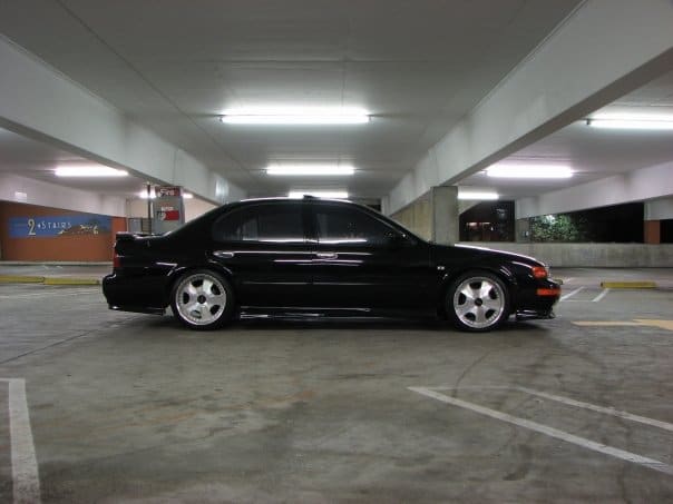 1995 Nissan Maxima with 18x8 Work Wheels Euroline DH wheels