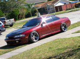 1995 Nissan S14 with 18x9.5 Work Wheels VS-KF wheels