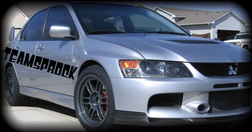 2006 Mitsubishi Lancer Evolution with 17x10 enkei RPF1 wheels