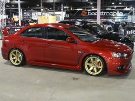 2010 Mitsubishi Lancer Evolution with 18x10.5 Advan A048 wheels