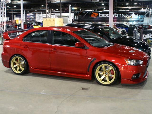 2010 Mitsubishi Lancer Evolution with 18x10.5 Advan A048 wheels