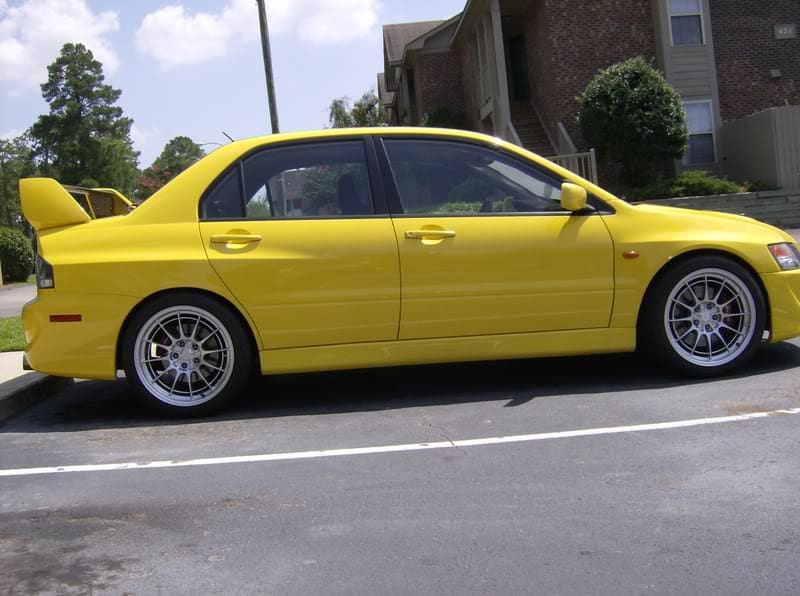 2008 Mitsubishi Lancer Evolution with 18x9.5 Enkei NT03+M wheels