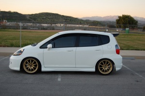 2007 Honda Fit with 17x7.5 Rays Engineering Volk Racing CE28 wheels
