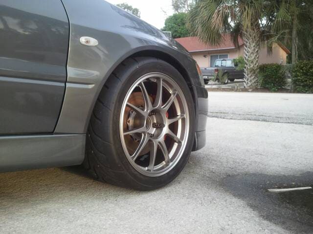 2006 Mitsubishi Lancer Evolution with 18x9.5 Weds Sport TC105N wheels