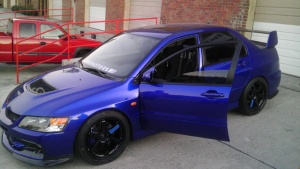 2003 Mitsubishi Lancer Evolution with 18x9.5 Volk TE-37 wheels