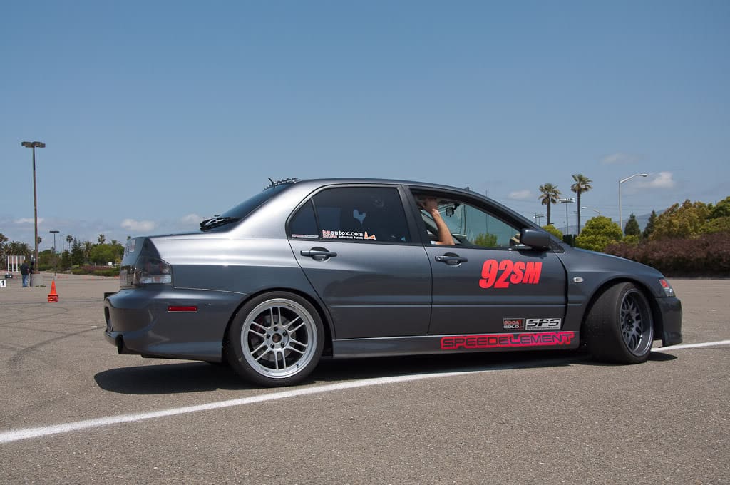 2003 Mitsubishi Lancer Evolution with 18x11 CCW SP16R wheels