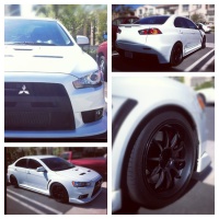 2010 Mitsubishi Lancer Evolution with 18x10 Advan Racing RS-D wheels