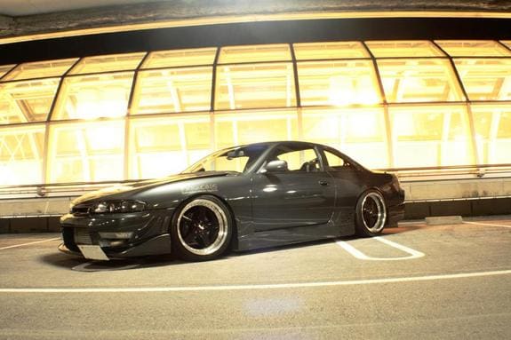 1995 Nissan S14 with 18x9 Work Wheels Equip wheels