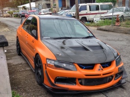 2003 Mitsubishi Lancer Evolution with 18x8.5 Gram Light 57 Maximum wheels