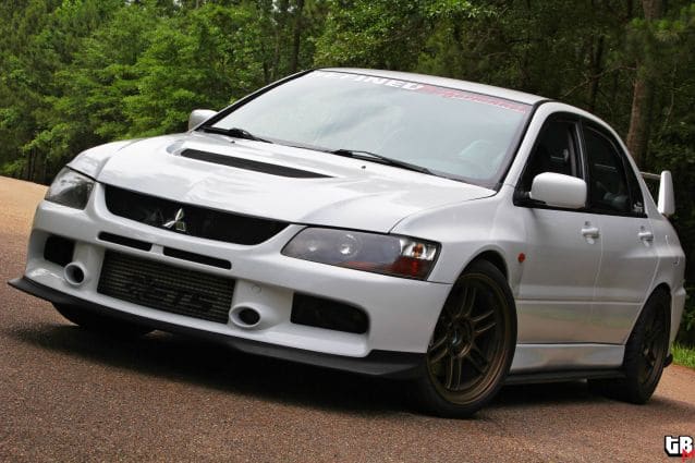 2006 Mitsubishi Lancer Evolution with 18x10 Enkei RPF1 wheels