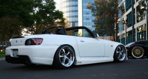 2001 Honda S2000 with 18x9 Work Wheels VS-KF wheels