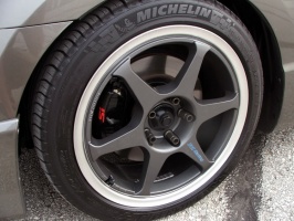 2006 Honda Civic with 17x7.5 P1 Racing II Plus wheels