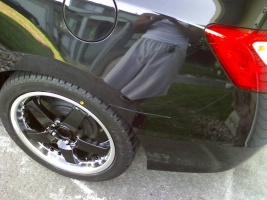 2006 Honda Civic with 17x7 Drag DR11 wheels