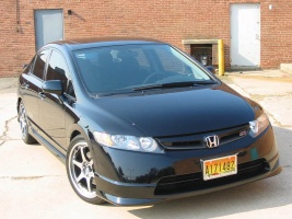 2006 Honda Civic with 5Zigen Pro Racer GN+ wheels