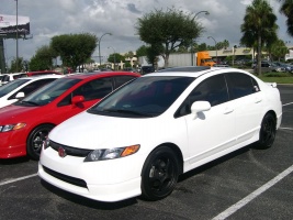 2007 Honda Civic with 17x8 Forged Motegi Traklites wheels