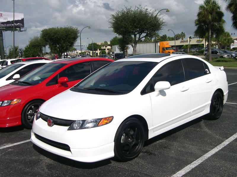 2007 Honda Civic with 17x8 Forged Motegi Traklites wheels
