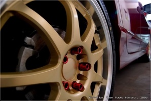 2007 Honda Civic with 18x7.5 Rota P1 wheels