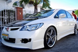2007 Honda Civic with Volk Racing GTS wheels