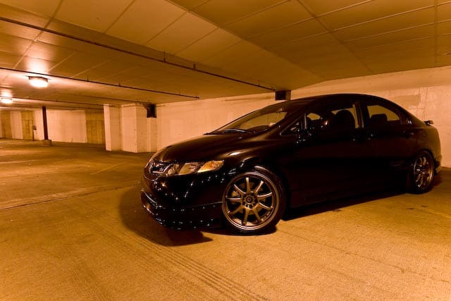 2007 Honda Civic with 18x8 Work XD9 wheels