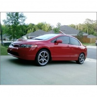 2008 Honda Civic with 18x7.5 5Zigen GN+ wheels