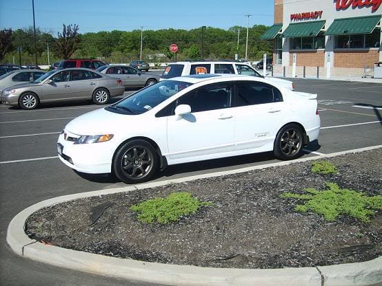 2007 Honda Civic with 17x7 A-tech Final Speed Erasers wheels