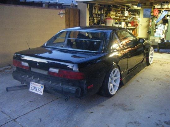 1992 Nissan S13 with 17x9.5 MB Battle wheels