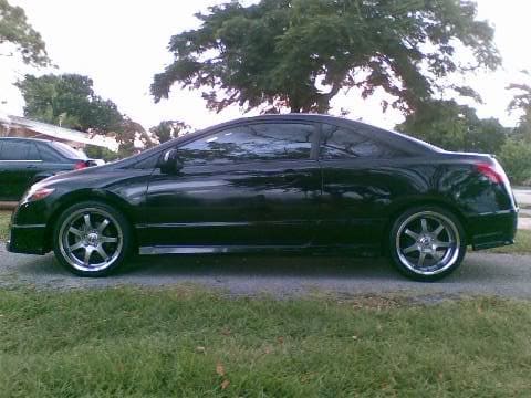 2008 Honda Civic with 18x8 Axis Widetrack wheels