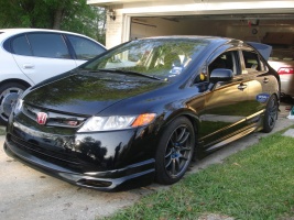 2008 Honda Civic with 17x9 wheels