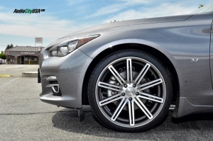 2014 Infiniti Q50 with 20x9 Vossen CV4 wheels