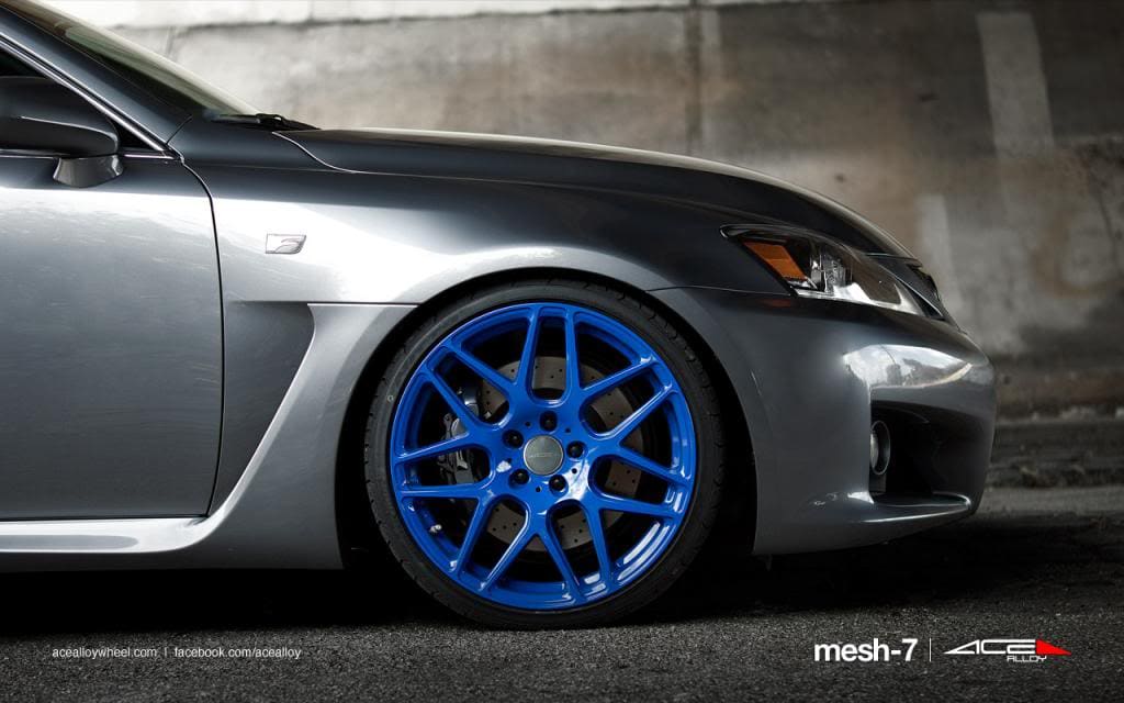 2012 Lexus IS-F with 20x8.5 Ace Mesh-7 wheels