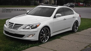 2013 Hyundai Genesis with 22x9 Lexani LSS 10 wheels