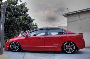 2009 Honda Civic with 18x7.5 5Zigen Pro Racer N+ wheels