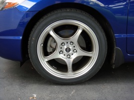 2008 Honda Civic with 17x8 5Zigen FN01R-C wheels
