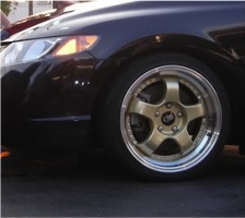 2009 Honda Civic with 17x7.5 Rota D2 wheels