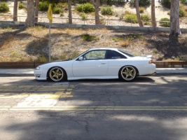 1997 Nissan S14 with 17x10 Rays Engineering Gram Lights 57Pro wheels