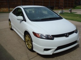 2008 Honda Civic with 17x7.5 Konig Feathers (Gold) wheels