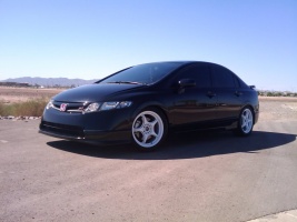 2008 Honda Civic with 17x7 Drag DR-17 wheels