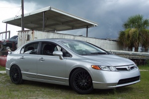 2008 Honda Civic with 18x7.5 Enkei EKM3 wheels