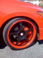 2006 Honda Civic with 19x8 Roja Formula 5 wheels