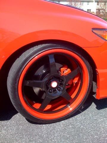 2006 Honda Civic with 19x8 Roja Formula 5 wheels