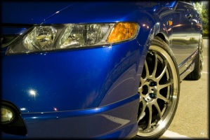 2007 Honda Civic with 18x8.5 Work 11R wheels