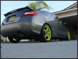 2009 Honda Civic with 18x8.5 5Zigen FN01R-C wheels
