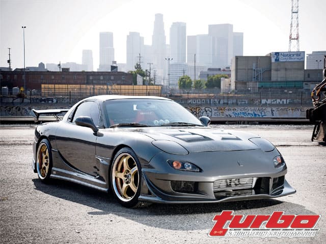 1993 Mazda RX-7 with 18x8.5 Rays Engineering Gram Lights 57Pro wheels