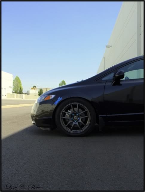 2009 Honda Civic with 17x8 Work wheels