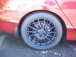 2009 Honda Civic with 17x7.5 Rays 57 G07WT Winning blue wheels