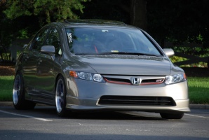 2008 Honda Civic with 17x9 VOLK GTP wheels