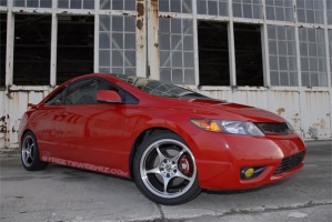 2009 Honda Civic with 17x8 5Zigen FN01RC wheels