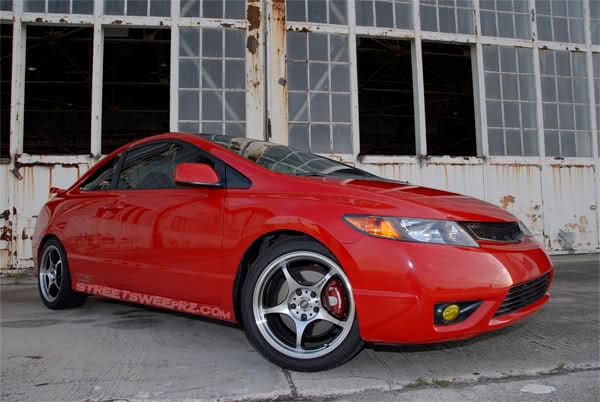 2009 Honda Civic with 17x8 5Zigen FN01RC wheels
