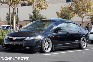 2010 Honda Civic with 17x9 Axis Banzais wheels