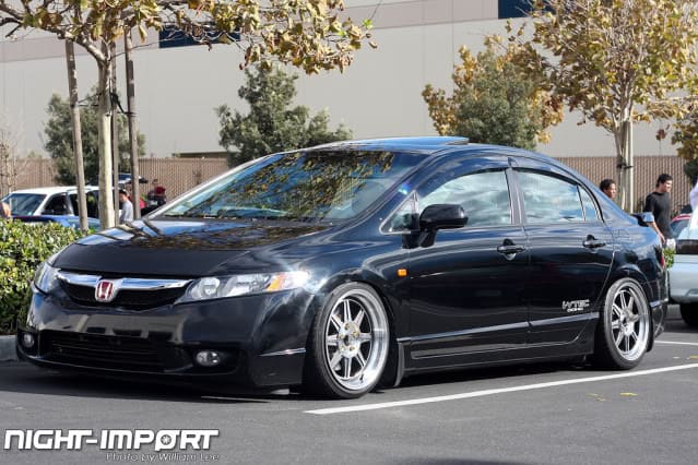 2010 Honda Civic with 17x9 Axis Banzais wheels